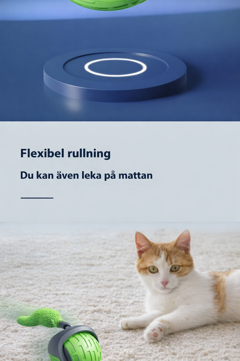 Interaktiv automatisk kattleksaksboll