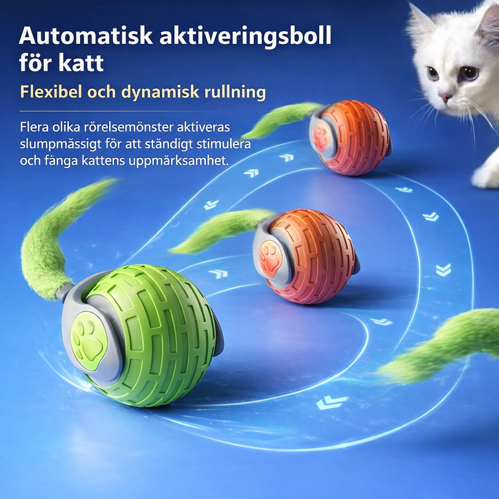 Interaktiv automatisk kattleksaksboll