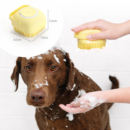 2-i-1 Silikon Massagehandske för Hund & Katt